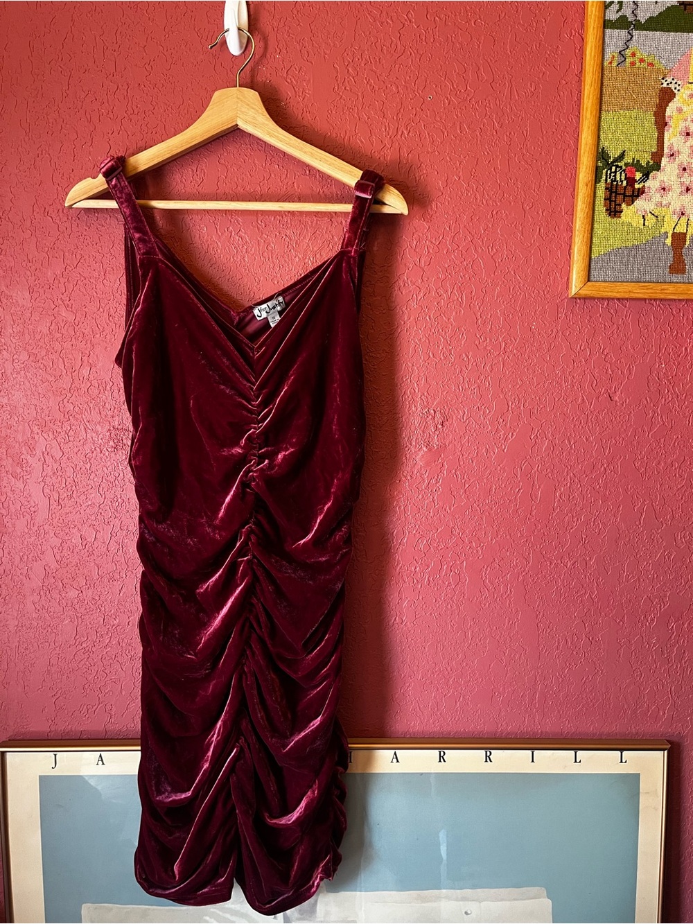 Maroon Velvet Dress